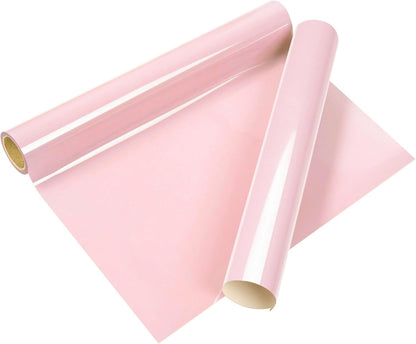 VINYL FROG Heat Transfer Vinyl Roll HTV Vinyl - 12" x5ft Pastel Pink Iron on Vinyl for T-Shirts, Heat Press Vinyl for DIY Craft Designs (Pastel Pink)