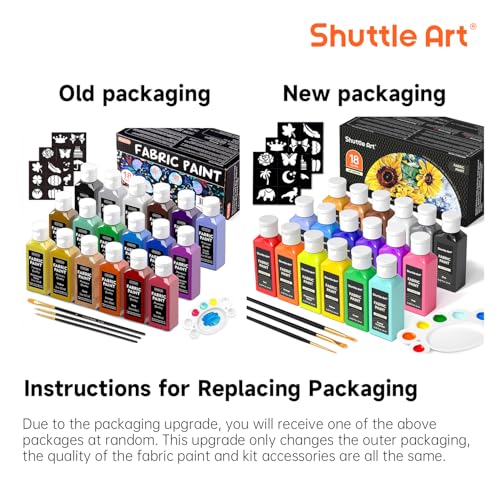 Fabric Paint 18 Colors Permanent Soft Fabric Paint in Bottles
