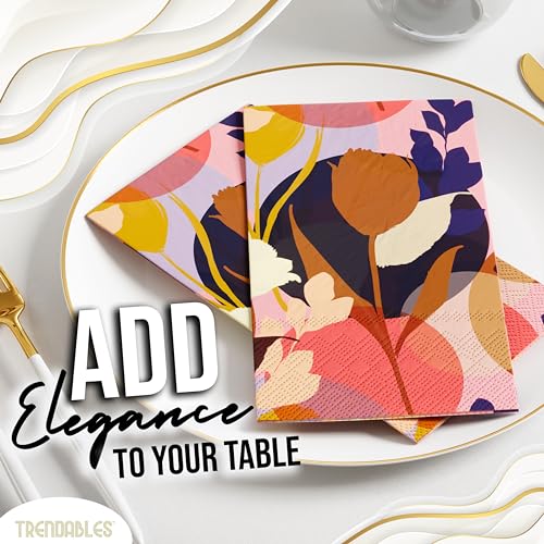 Floral Napkins for Decoupage 200 Pcs 3 Ply Floral Paper Napkins (200 Count)