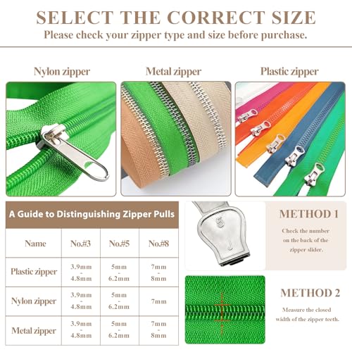 150 Pcs Zipper Repair Kit with Replacement Sliders (150 Count)