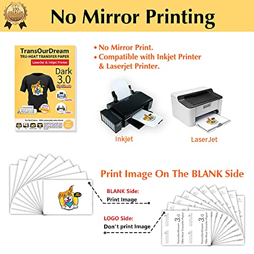 Iron on Heat Transfer Paper for Dark T Shirts