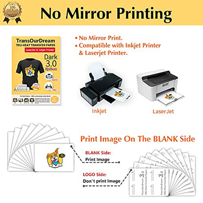 Iron on Heat Transfer Paper for Dark T Shirts
