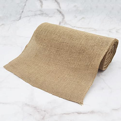12" Natural Burlap Fabric Roll 10 Yards Jute Ribbon (30 Foot)