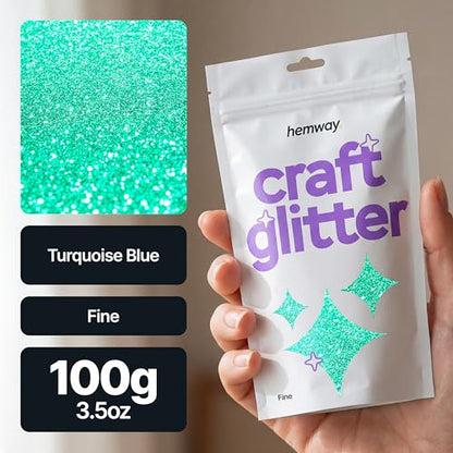 Craft Glitter Turquoise Blue 100g Fine Glitter (3.5274 Ounce)
