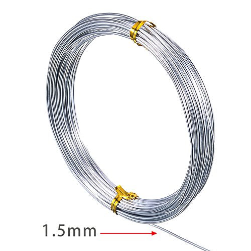Aluminum Craft Wire for Sculpting Armature Bendable Craft Wire for DIY Jewelry Making (65.6 Foot)