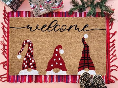 Christmas Stencils for Door Mats 23.6" Christmas Doormat Stencils (11 Count)