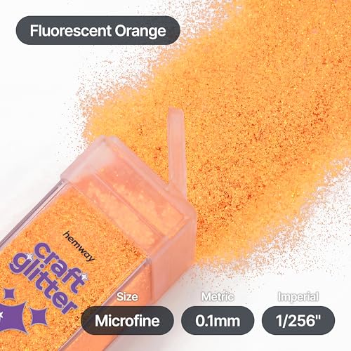 Craft Glitter Shaker Fluorescent Orange 110g Microfine (3.8 Ounce)