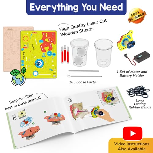 10-in-1 Motor Powered Gadgets Kit for Kids 6-12