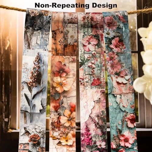 Vintage Floral Washi Tape Set (7 Count)