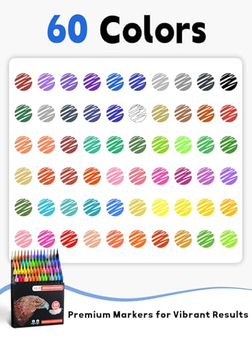 60 Colors Acrylic Paint Markers