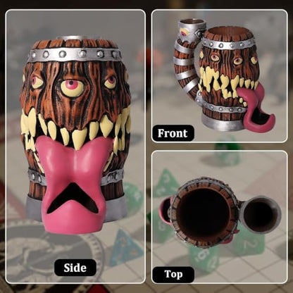 Dice Tower Mug DND Dice Rolling Tower with 7 PCS Dice Set