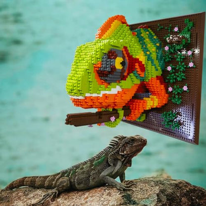 Wall Art Chameleon Building Blocks Set; A Wall Decor Set for Adults Who Love Creative Hobbies