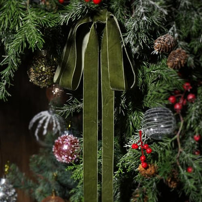 Moss Green Velvet Ribbon