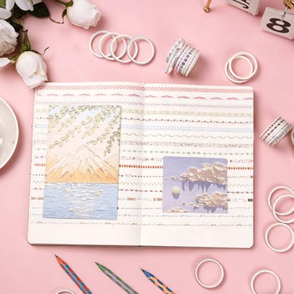 30 Rolls Pastel Floral Washi Tape Set (30 Count)