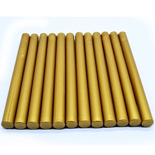 Brass Gold Glue Gun Sealing Wax Sticks for Large Size Glue Gun (12 Count)