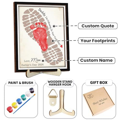 Personalized Father's Day Handprint Wooden Sign