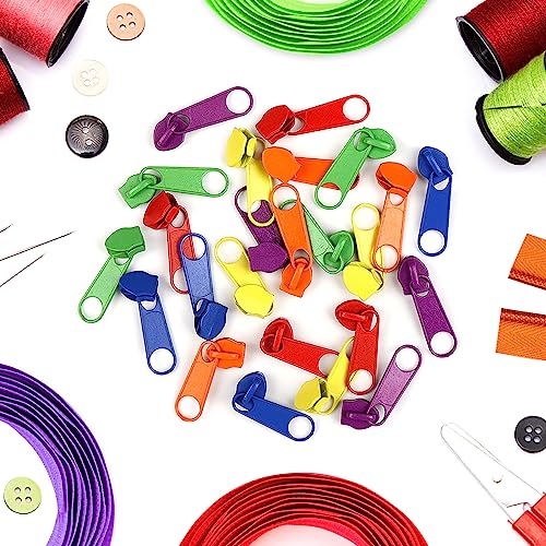 13.5 Yards 6 Pieces Sewing Zippers #5 Nylon Coil Zippers Assorted Zipper for Sewing with 24 Zipper Sliders for DIY Tailor Sewing Crafts Supplies (6 Count)