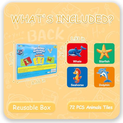 72 PCS Memory Match Game