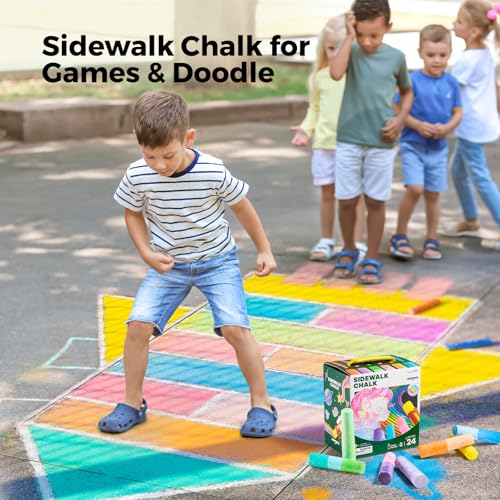 Washable Sidewalk Chalk for Kids (26 Count)