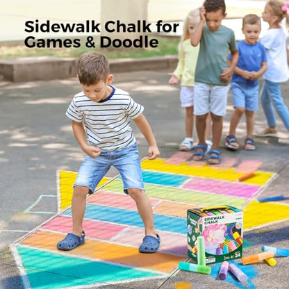 Washable Sidewalk Chalk for Kids (26 Count)
