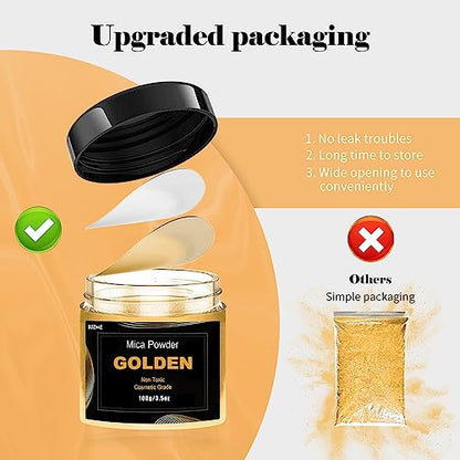 Golden Mica Powder Pigment