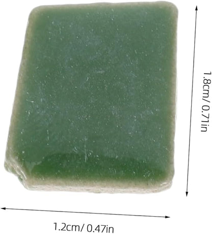 TEHAUX 1 Pack DIY Kit Unique Green Ceramic Tiles for Stepping Stones Home Decoration and Art Projects