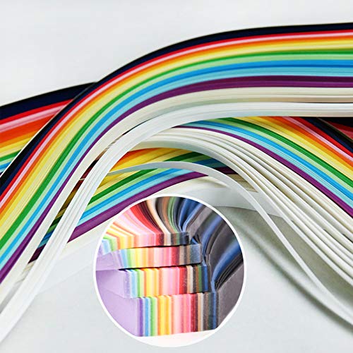 Paper Quilling Strips with 26 Colors 2080 Strips Quilling Tools and Supplies (2080 Count)