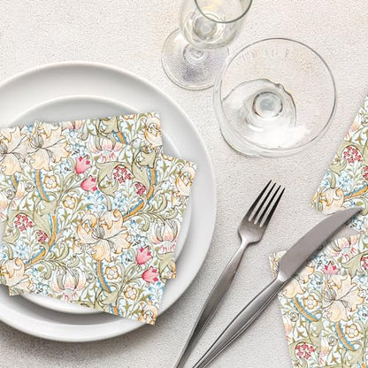William Morris Cocktail Napkins Floral Decorative for Decoupage (50 Count)