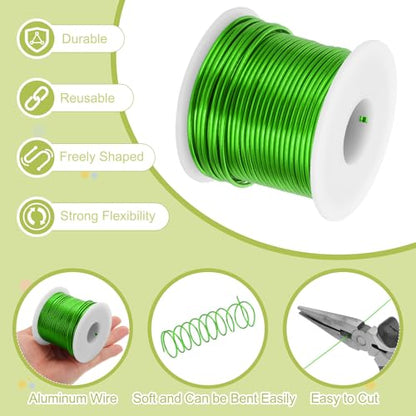 12 Gauge Anodized Aluminum Craft Wire Bendable Bonsai Training Wire 98 Feet 2mm for Sculpting Crafts Wreath Floral Beading Jewelry Making