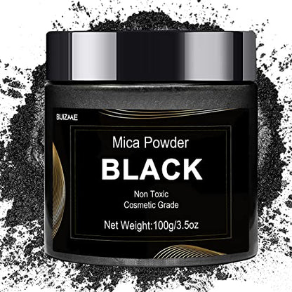 Black Mica Powder Pigment (3.5 Ounce)