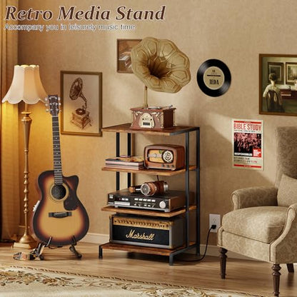 AV Media Stand with Power Strips