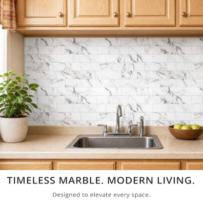 100 Pieces Peel and Stick Backsplash for Kitchen (12.5 Sq Ft)