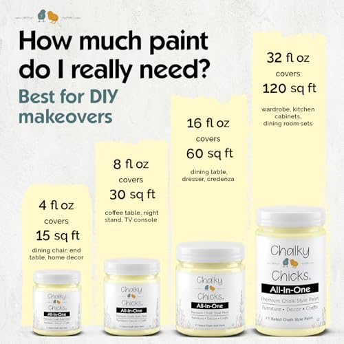 Daisy Yellow 8 Fl Oz Chalk Paint for Furniture All in One