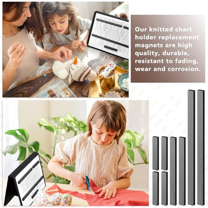 8 Pcs Knitting Chart Keeper Magnet Replacement Set Cross Stitch Line Keeper Knitting Pattern Holder Fold up Pattern Holder