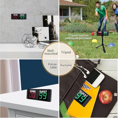 Portable Electronic Scoreboard with 2 Button Control