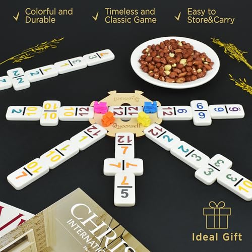 Mexican Train Dominoes Set with Numbers