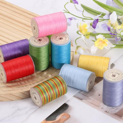 Waxed Cord 0.45mm Waxed Thread 87 Yard Wax String Leather Cord for Bracelet Making