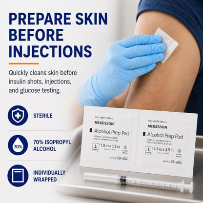 Alcohol Prep Pads (100 Count)