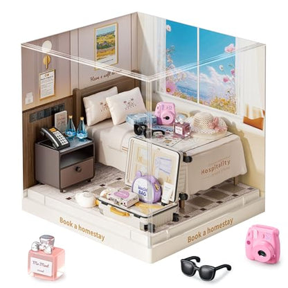 Cozy Hotel Room Super Miniature House Kit