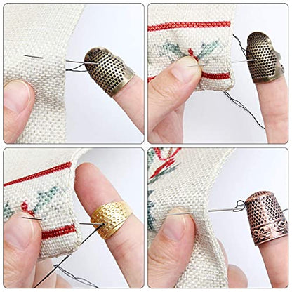 4 Piece Sewing Thimble Hand