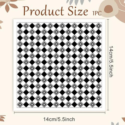 Daily Simple Plaid Style Polymer Clay Texture Sheets Geometric Pattern Silicone Texture Stamp Clay Texture Mat Modeling Pattern Pad Sheets for Jewelry and Earrings Tools