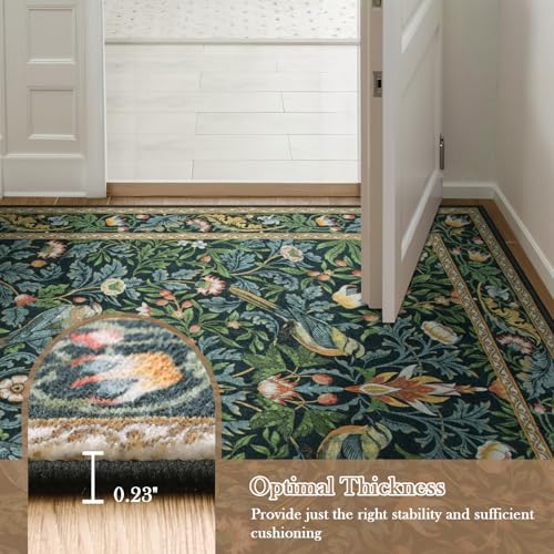 Boho Floral Kitchen Runner Rugs 2x5