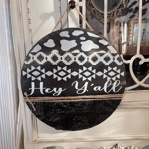 Welcome Stencils for Painting on Wood 12” Welcome Stencil for Wood Sign Doormats Half Round Hello Stencils for Door Mat Fabrics
