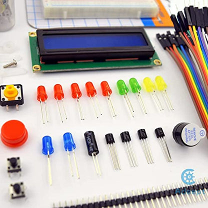 Project LCD 1602 Starter Kit for Raspberry Pi 4 3 2 Model B+ B Servo Motor Relay Beginner Small DIY Kit Compatible with Raspberry Pi 2b+ with PDF Guidebook User Manual