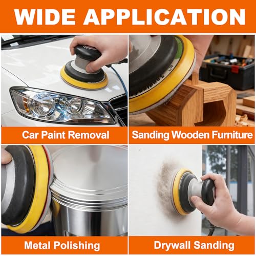 24 PCS 5 Inch Hook and Loop Sanding Sponge Discs Set 180 to 2000 Grit (24 Count)