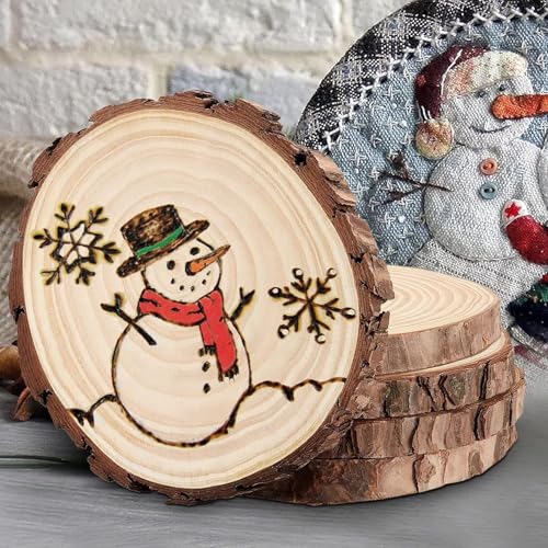 8 PCS 7 7.9 Inches Natural Unfinished Wood Slices (8 Count)
