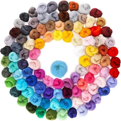 100 Colors Needle Felting Wool Roving