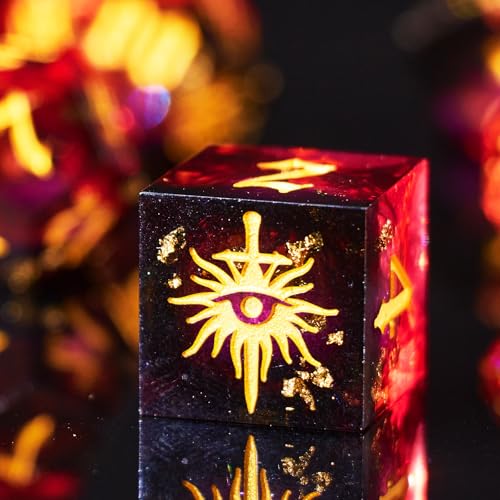 The Eye of Mystery Liquid Core DND Dice Set