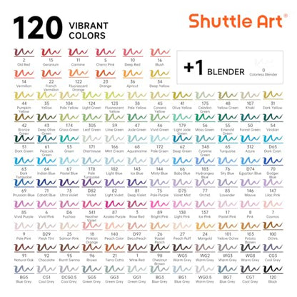 Brush Tip Alcohol Markers (121 Count)