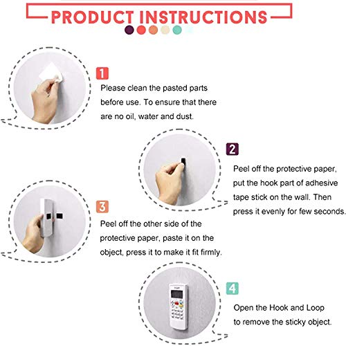 Removable Hook and Loop Tape with Adhesive 16.5ft